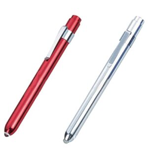 jecompris 2pcs led pen light rechargeable led flashlight pocket pen light mini for nurses nurse inspection torch eye examination pen light rechargeable work light doctors pen lights red