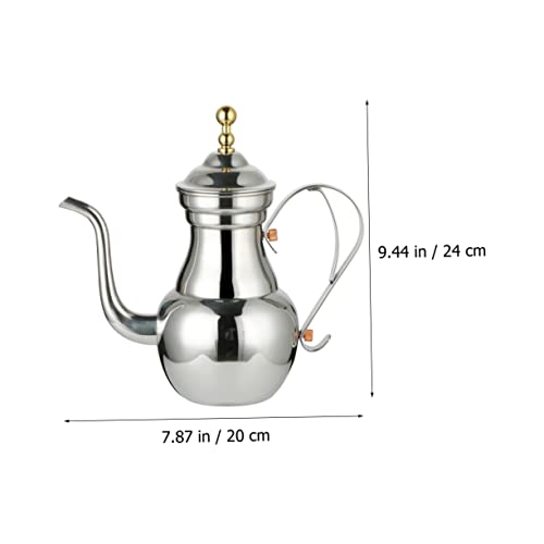 CIYODO Coffee Filter Kettle Kettle Espresso Ground Hand Drip Coffee Kettle Coffee Tea Kettle Coffee Delicate Coffee Kettle Tea Kettles Teapot Stainless Steel Silver