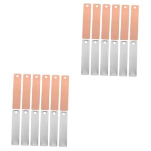 nuobesty 2 sets battery electrode sheet batteries zinc electrode strip electrode strips diy fruit battery materials zinc strip battery experiment materials zinc anode zinc plate copper