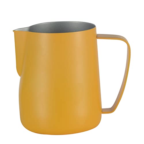 GRADENEVE Coffee Container Cup Sauce Container Milk Frother Pitcher Creamer Art Cup Tea Creamer Milk Steaming Jug Mini Coffee Pot Coffee Espresso Coffee Storage Cup Sauce Jug Yellow