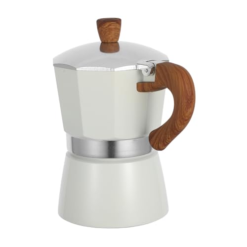 GRADENEVE 1pc Coffee Pot Italian Espresso Brewer Italian Espresso Maker Espresso Coffee Maker Mocha Coffee Maker Coffee Tea Maker Stovetop Espresso Maker Espresso Cup Pot White