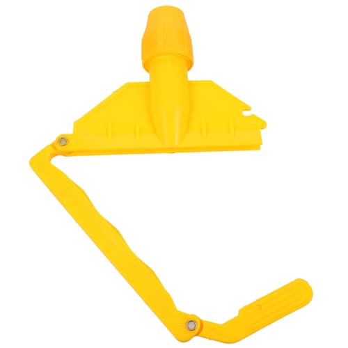 OHPHCALL 2pcs Mop Clip Mop Replacement Accessories Mop Handle Commercial Heavy Duty Reusable Mop Pads Mop Making Part Mop Replacement Clamp Detachable Mop Clamp Plastic Yellow