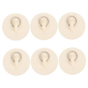 holidyoyo 6pcs rubber sink stopper kitchen sink plug sealing sink stopper bathroom drain plug drain plug with bathtub drain kitchen sink stopper bathtub stoppers tub drain parts white