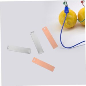 GRIRIW 1 Set Battery Electrode Sheet Batteries Battery Experiment Materials Electrode Strips Electrode Strip for Electroplating Anode for Zinc Plating DIY Fruit Battery Materials Copper