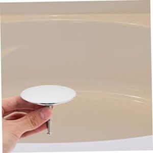 OSALADI Strainer Faucet Sprayer Faucet Hole Cover Drain Pipe Flume Bathtub Overflow Drain Covers Bath Tub Overflow Seal Splash Guard for Bathtub Kitchen Water Caps Sink Cover Silver Copper