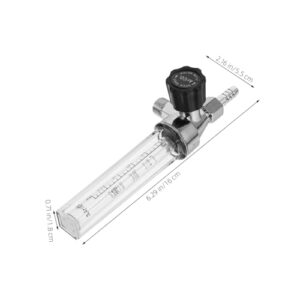 OKUMEYR 3pcs Barometer Carbon Dioxide Flowmeter Measurement Flowmeter Argon Flowmeter Flow Meter Flowmeter Tube for Air Carbon Dioxide Flow Indicator Regulator Aluminum Alloy Transparent