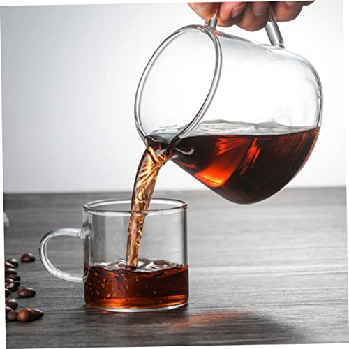 FUNOMOCYA 1pc Coffee Pot Water Bottle Coffee Mug Measuring Beaker Teapot Coffee Cups with Lids Manual Espresso Maker Home Supplies Espresso Machines Water Kettle Portable Stove Burner Glass