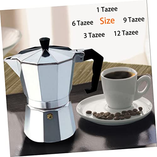 LABRIMP Coffee Machine Espresso Concentrate Espresso Pot Stovetop Stainless Tea Kettle Mocha Coffee Pot Induction Tea Kettle Concentrated Coffee Stovetop Espresso Maker Pot Espresso Silver