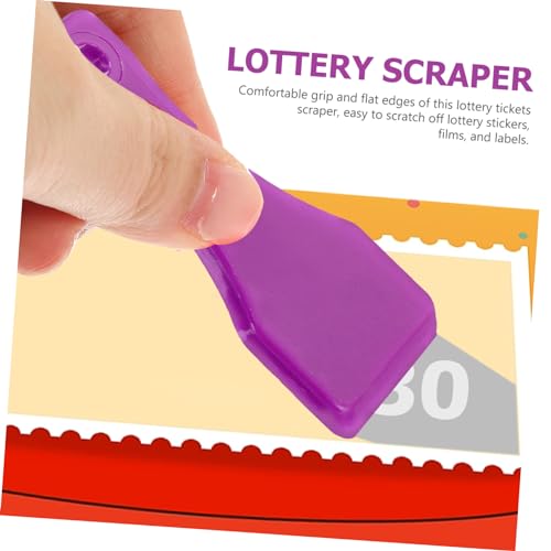 SEWOART 10pcs Spatula Tickets Tools Portable Card Scraper Tickets Scraper Scratch Tool Small Scratching Tools DIY Scraper Tools Scrapers Plastic