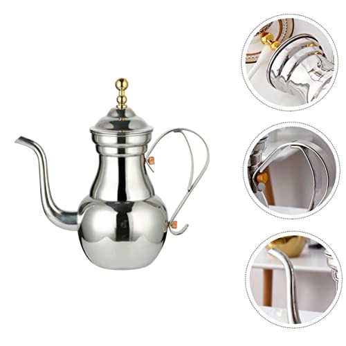 CIYODO Coffee Filter Kettle Kettle Espresso Ground Hand Drip Coffee Kettle Coffee Tea Kettle Coffee Delicate Coffee Kettle Tea Kettles Teapot Stainless Steel Silver