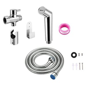 coolhiya 1 set toilet sprayer shower head kit hand held bidet cleaning kits hand shower handheld sprayer kit handheld bidet stainless hose cloth diaper sprayer kit bidet hand silver copper