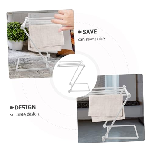 CAXUSD Foldable Cloth Holder Cloths Rack Cloth Rack Cup Holder Towel Rack Kitchen Countertop Rack Storage Rack Light Grey