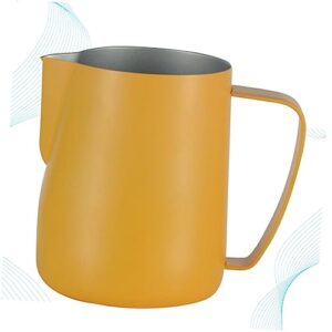 GRADENEVE Coffee Container Cup Sauce Container Milk Frother Pitcher Creamer Art Cup Tea Creamer Milk Steaming Jug Mini Coffee Pot Coffee Espresso Coffee Storage Cup Sauce Jug Yellow