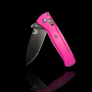 Hot Pink, Smooth, Billet Aluminum, Full Size Bugout, Gift for dad, Everyday Carry Knife Scales