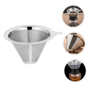 Zerodeko Coffee Filter Tea Net Coffee Dripper Espresso Filter Coffee Maker Operitax Coffee Mesh Filters Home Coffee Mesh Teapot Strainers Cone Dripper Stainless Steel Silver