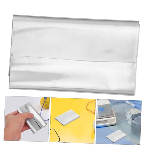 ULTECHNOVO 3pcs Sheet Experiment Supplies Electrode Material Anode for Zinc Electroplating Zinc Electrode Strips Analysis Test Experimental Supply Zinc Anode Zinc Element Plate Silver