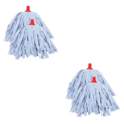 COLLBATH 4 Pcs Mop Replacement Head Hospital Mop Heads Mop Head Refill Mop and Bucket Commercial Cut End Cotton Mop Wet Mop Head Mop Refill Cleaning Mop Clip Style Mop Accessories Mops