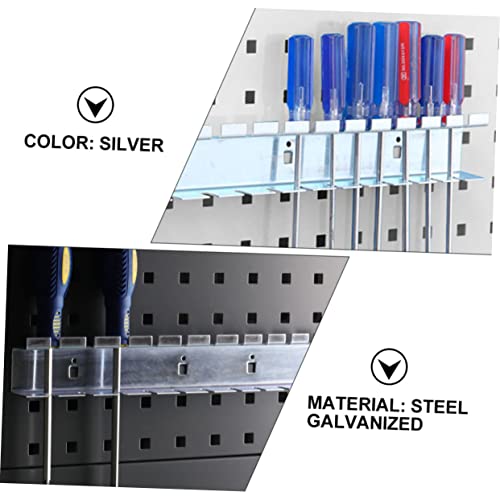 ULTECHNOVO 1pc Screwdriver Holder Tool Storage Rack Screwdriver Organizer Wall Screwdriver Tools Bracket Screwdriver Wall Rack Coat Hanger Wall Mount Bolt Driver Rack Silver Steel Galvanized