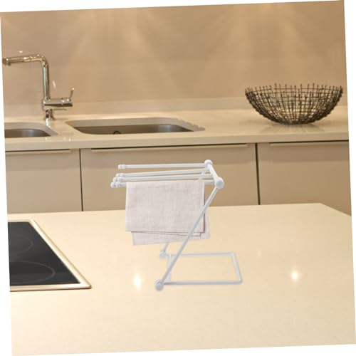 CAXUSD Foldable Cloth Holder Cloths Rack Cloth Rack Cup Holder Towel Rack Kitchen Countertop Rack Storage Rack Light Grey