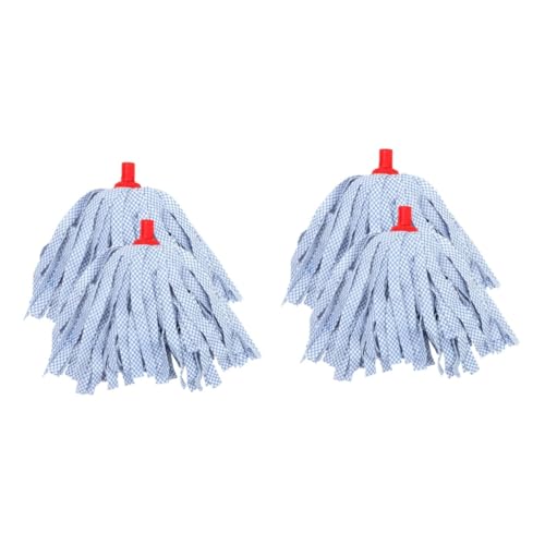 COLLBATH 4 Pcs Mop Replacement Head Hospital Mop Heads Mop Head Refill Mop and Bucket Commercial Cut End Cotton Mop Wet Mop Head Mop Refill Cleaning Mop Clip Style Mop Accessories Mops