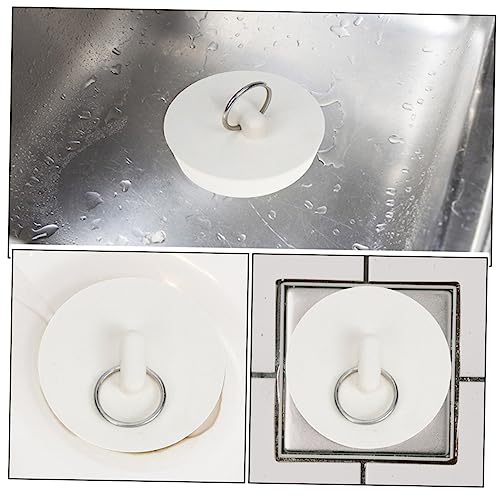 CAXUSD 8pcs Bathtub Drain Stoppers Drain Stopper Bathroom Tub Bathtub Plug Drain Stopper Tub Stopper Bathtub Drain Bathtub Stopper Plug Drain Cover Bathroom Tub Sink Plug Rubber White