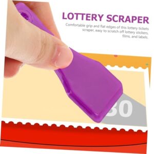 WOONEKY 10pcs Spatula Scrapers Tickets Scraper Tickets Tools Small Scratching Tools Portable Card Scraper Scratch Tool DIY Scraper Tools Plastic