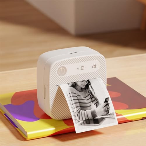 Bluetooth Thermal Shipping Label Printer, Portable Wireless Thermal Printer, Photo Sticker Printer, Support multiple devices, Portable Printers for Storage, School, Office, Home Use, Print Size 2.24in