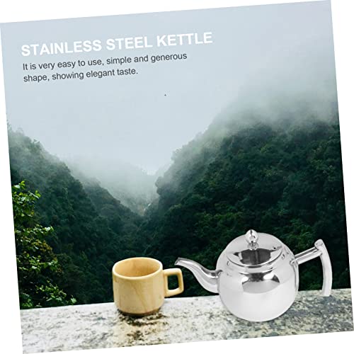 FUNOMOCYA 1pc Stainless Steel Teapot Tea Strainer Heating Teakettle for Gas Stove Tea Kettle with Filter Coffee Espresso Machine Tea Infuser Teapot Espresso Maker Pot Home Espresso Machine