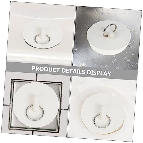 CAXUSD 8pcs Bathtub Drain Stoppers Drain Stopper Bathroom Tub Bathtub Plug Drain Stopper Tub Stopper Bathtub Drain Bathtub Stopper Plug Drain Cover Bathroom Tub Sink Plug Rubber White