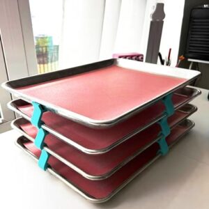 Baking Sheet Stacker Set Baking Tray Stacker Tray Divider Freeze Drying Tray Bracket Rack Sheet Stacker Space Saving