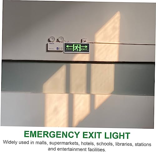 HOMSFOU 1pc Emergency Luminous Post Electricity Saver Indicator Wall Safety Exit Sign Evacuation Indicator Glowing Exit Sticker Self Adhesive Exit Sticker Emergency Exit Indicator