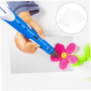 ULTECHNOVO 10pcs Board 3D Pen Stencils Convenient Painting Mat 3D Pen Mat Drawing Tool 3D Pen Drawing Mat 3D Doodler Pen Mat 3dpen Pad 3D Printer Pen Mat 3dpen Mat White PVC