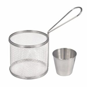 deep frying basket round chip baskets oil filters frying nets chip chef kitchen baskets colanders kitchen accessories frying net(2pcs)