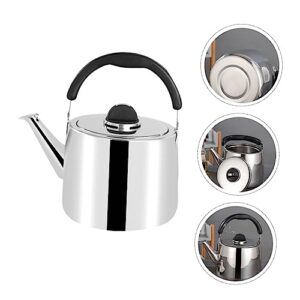 FELTECHELECTR Pot Thermal Coffee Stovetop Kettle Coffee Stovetop Coffee Dispenser Gas Whistling Kettle Coffee Espresso Maker Microwave Small Tea Kettle Basket Bottle Plastic Silver