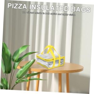 10pcs Pizza Cooler Bag Insulated Bag Pizza Bags for Large Insulated Cooler Bag Insulated Cake Carrier Insulated Pizza Bag Cake Insulation Bag Pizza Tray Bag Plastic Yellow OSOLADY