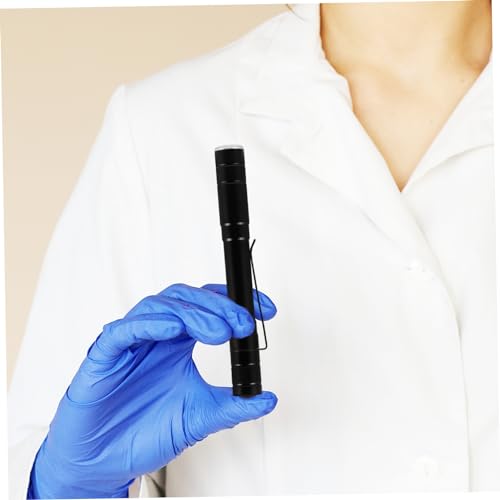 SOLUSTRE Medical Pen Light Nursing Light Doctor Pen for Diagnose Pen with Light Aluminum Alloy Black