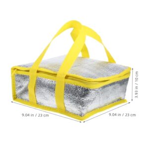 10pcs Pizza Cooler Bag Insulated Bag Pizza Bags for Large Insulated Cooler Bag Insulated Cake Carrier Insulated Pizza Bag Cake Insulation Bag Pizza Tray Bag Plastic Yellow OSOLADY