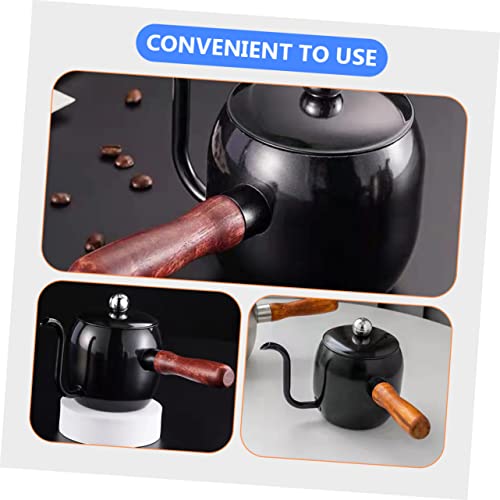 PHENOFICE Coffee Pot Camping Tea Kettle Espresso Machines Pour Mini Kettle Stainless Coffee Maker Espresso Grounds Spout Kettle Soy Sauce Dispenser Vinegar Stainless Steel Black