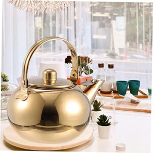 HOLIDYOYO Stainless Steel Pot Whistling Stovetop Kettles Supply Boiling Tea Kettle Infuser Whisle Hot Water Kettle Bowls Espresso Machine Espresso Mug Brew Lid Coffee Maker Thicken Teakettle