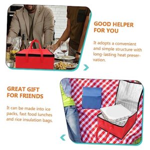 CIYODO Insulation Bags Foldable Lunch Bag Reusable Food Bag Large Insulated Lunch Bag Insulated Shopping Bag Zip Tote Bag Insulated Grocery Bag Window Cooler Bag Non-woven Fabric Red