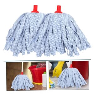 COLLBATH 4 Pcs Mop Replacement Head Hospital Mop Heads Mop Head Refill Mop and Bucket Commercial Cut End Cotton Mop Wet Mop Head Mop Refill Cleaning Mop Clip Style Mop Accessories Mops