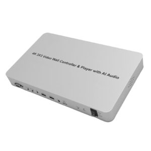 4K 3x3 Video Wall Controller with Media Player Splitter 3840x2160 30Hz Support IR Remote Voice Control RS2 Edge Masking