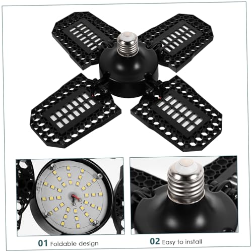 HOMSFOU 1pc Garage Light Garage Ceiling Light Garage Lamp Light for Garage LED Ceiling Light Garage LED Light Garage Warehouse Light Aluminum Black