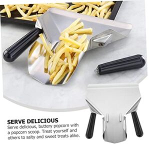 PHENOFICE Double Handle Chip Spatula Chicken Fillet Shovel Fry Bagger Scooper Commercial Fry Scooper Frito Commercial Fry Bagger Popcorn Scooper Cereals Kitchen Scoop Stainless Steel Silver