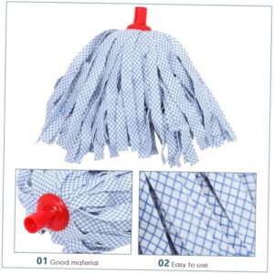 COLLBATH 4 Pcs Mop Replacement Head Hospital Mop Heads Mop Head Refill Mop and Bucket Commercial Cut End Cotton Mop Wet Mop Head Mop Refill Cleaning Mop Clip Style Mop Accessories Mops