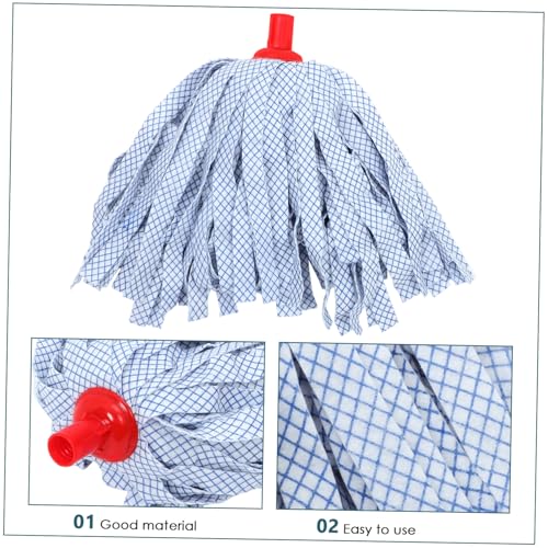 COLLBATH 4 Pcs Mop Replacement Head Hospital Mop Heads Mop Head Refill Mop and Bucket Commercial Cut End Cotton Mop Wet Mop Head Mop Refill Cleaning Mop Clip Style Mop Accessories Mops