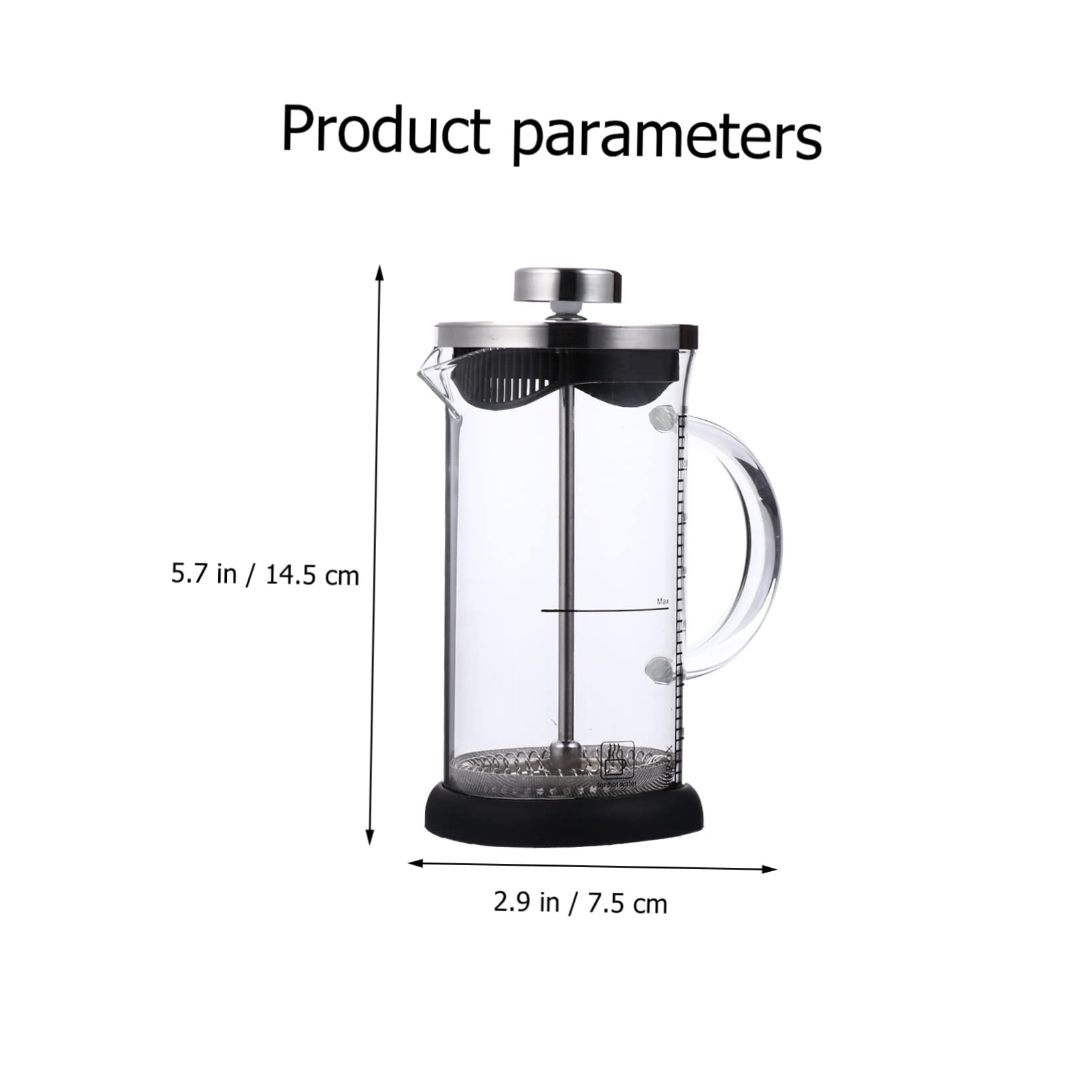 GRADENEVE 1pc Espresso Manual Coffee Maker Tea Kettle Teapot for Coffee Portable Coffee Maker Coffee Pot Coffee Press Stainless Coffee Maker Coffee Teapot Coffee Machines Glass