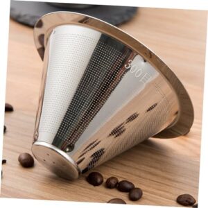 Zerodeko Coffee Filter Tea Net Coffee Dripper Espresso Filter Coffee Maker Operitax Coffee Mesh Filters Home Coffee Mesh Teapot Strainers Cone Dripper Stainless Steel Silver