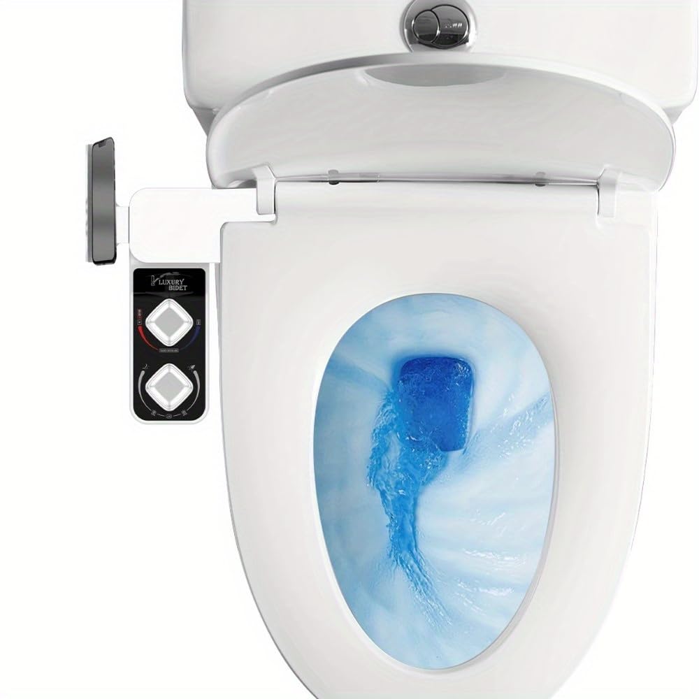 Aignis Bidet Attachment for Toilet - Self-Cleaning Dual Nozzle Bidet Toilet Seat with Adjustable Water Pressure - Easy Installation - Hygienic Toilet Accessories