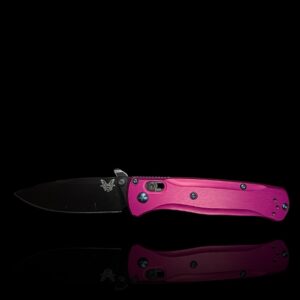 Hot Pink, Smooth, Billet Aluminum, Full Size Bugout, Gift for dad, Everyday Carry Knife Scales